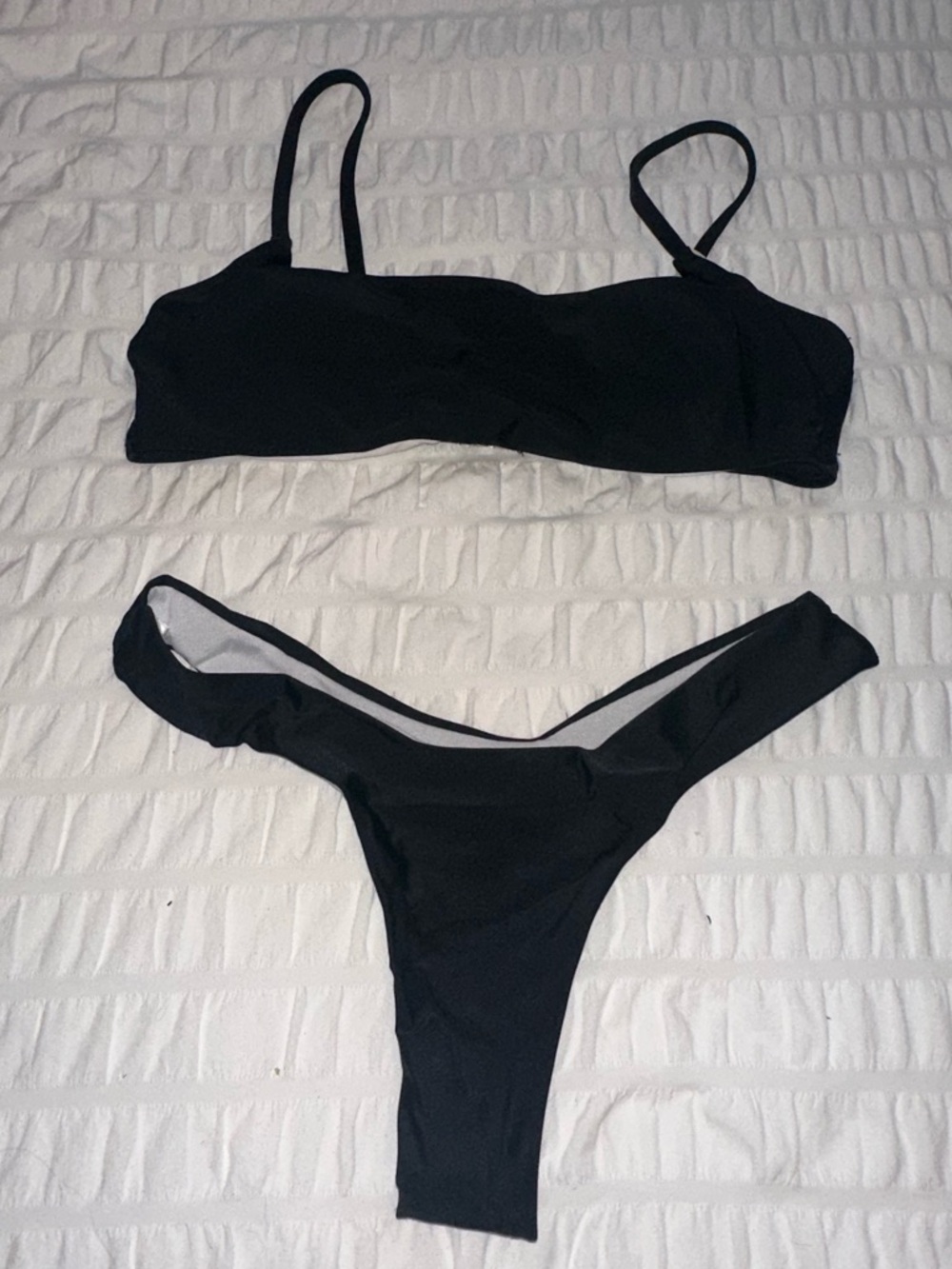 SHEIN Black Two-Piece Bikini Set